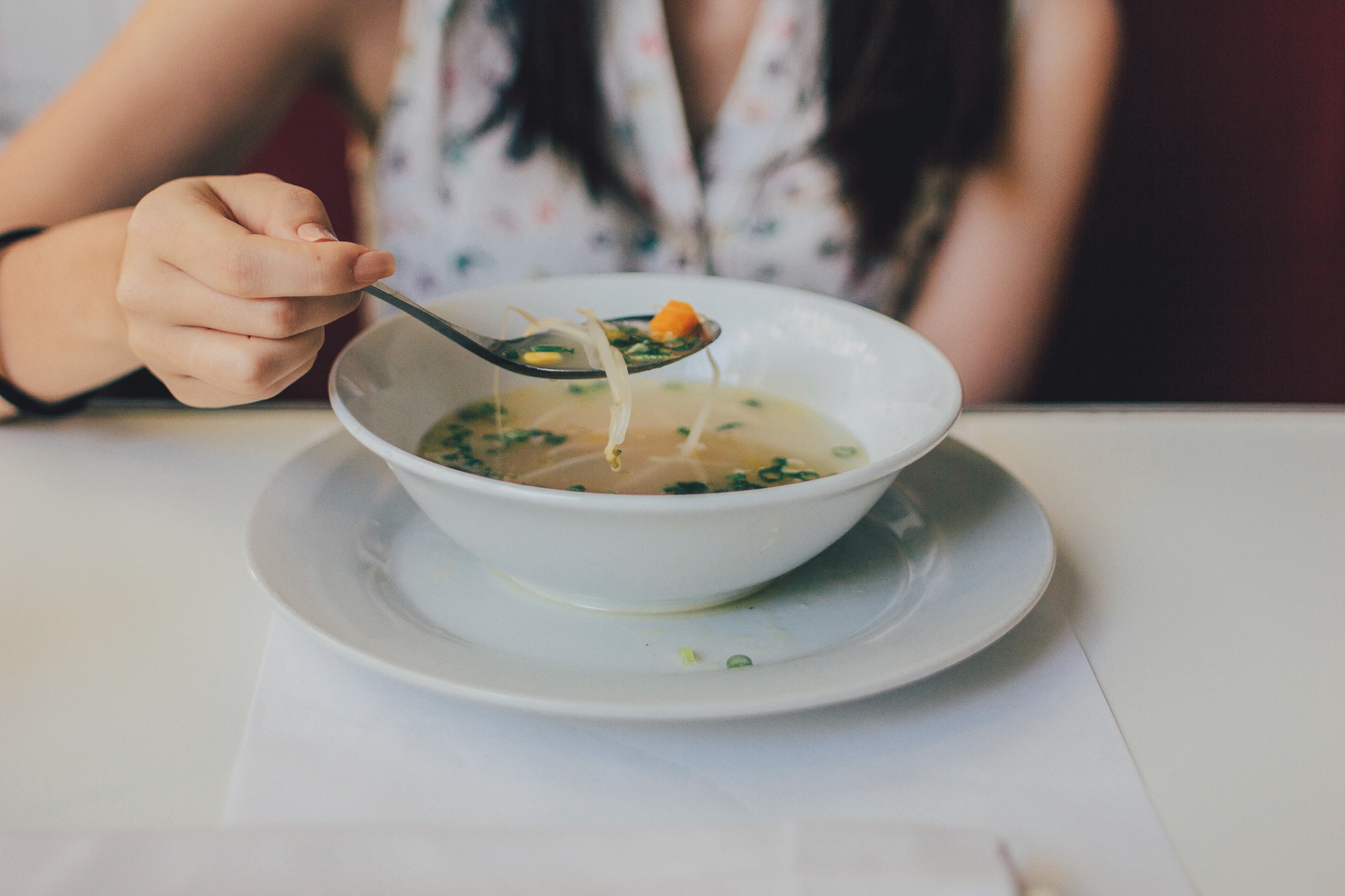 Mit einer heißen Suppe wird man ganz schnell wieder gesund.