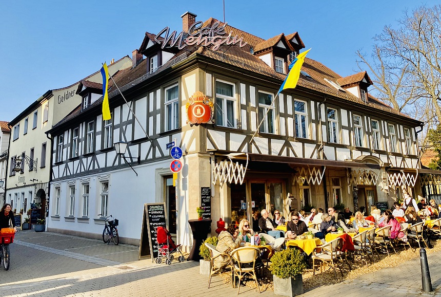 Das Café Mengin in Erlangen.
