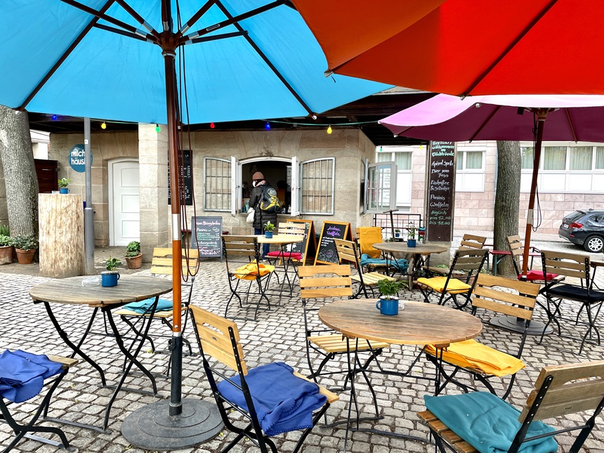 Das Cafe Milchhäusle in Nürnberg.