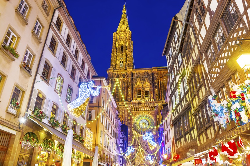Der Weihnachtsmarkt in Straßburg.